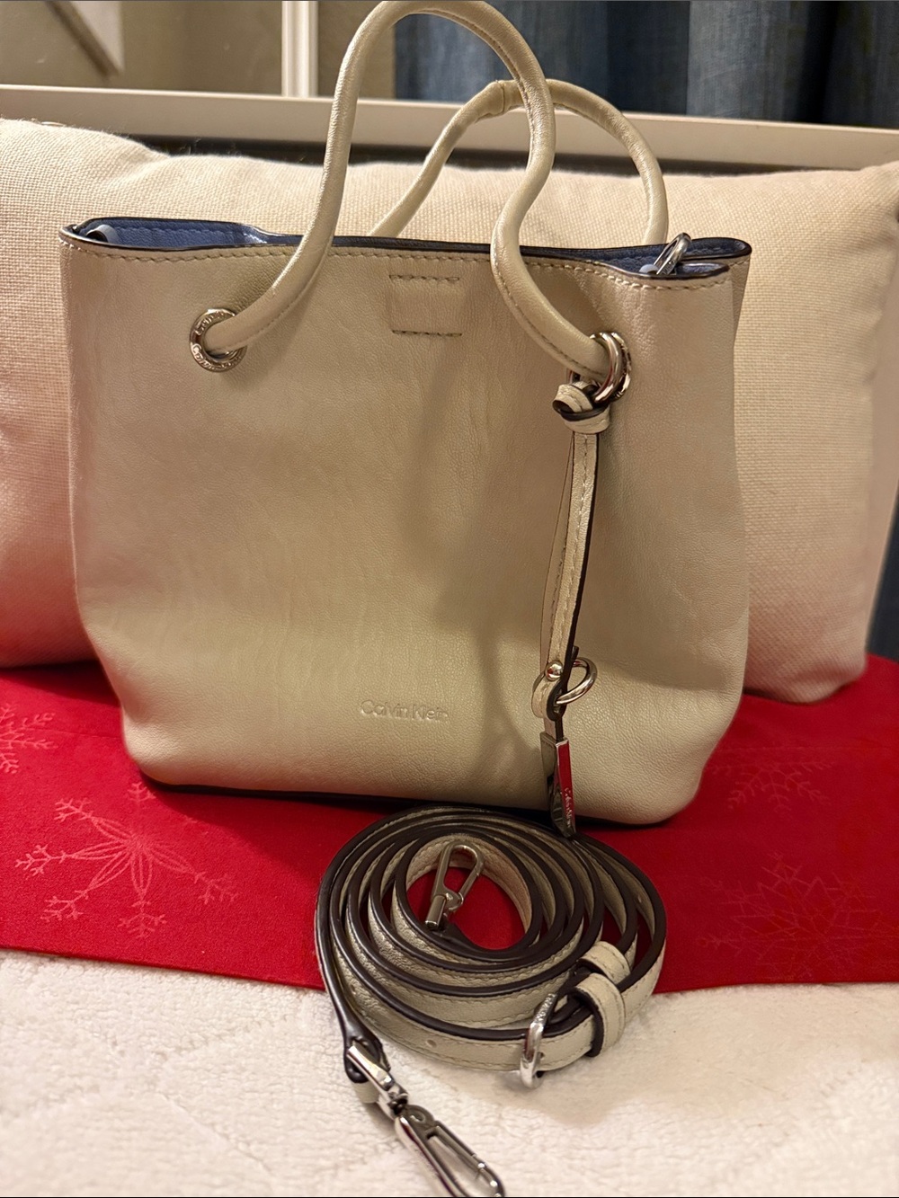 Calvin Klein Gabrianna Bubble Lamb Novelty Tote with Detachable Strap